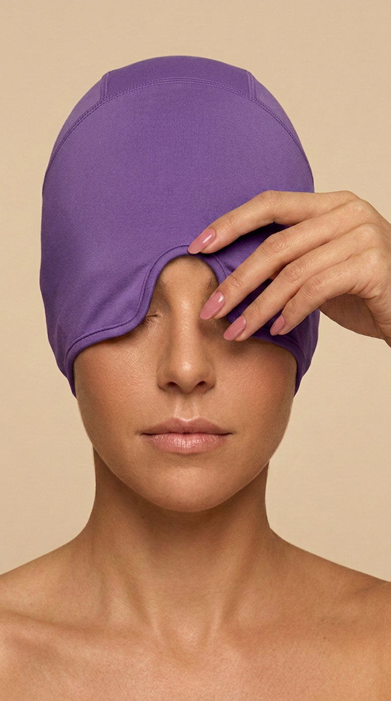 Hot/Cold Gel Cap for Instant Headache, Migraine and Sinus Relief